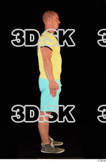 0007 Whole body yellow shirt turquoise shorts brown shoes of…